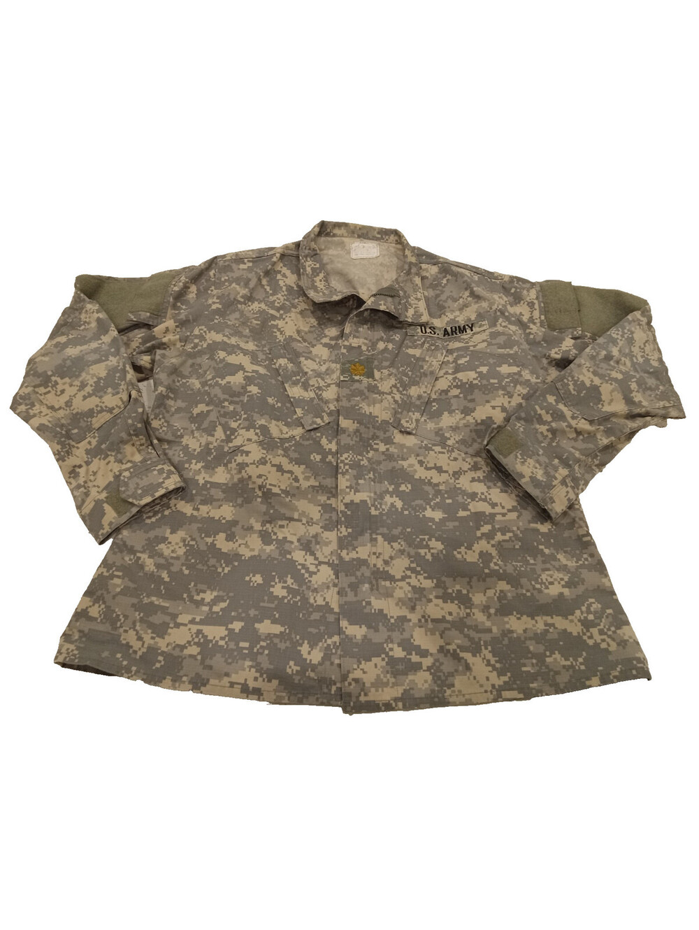US Military ACU Army Jacket Large Regular UCP Digital Camo Major Rank Insignia